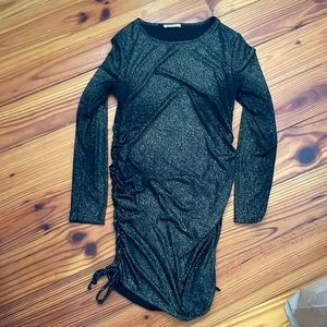 Black gold glitter dress-M